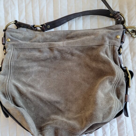 Coach Zoe Brown Suede Shoulder Bag - Picture 6 of 12